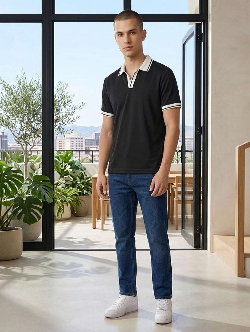 men solid short sleeve regular fit polo t-shirt - 22557007 -  Standard Image - 4