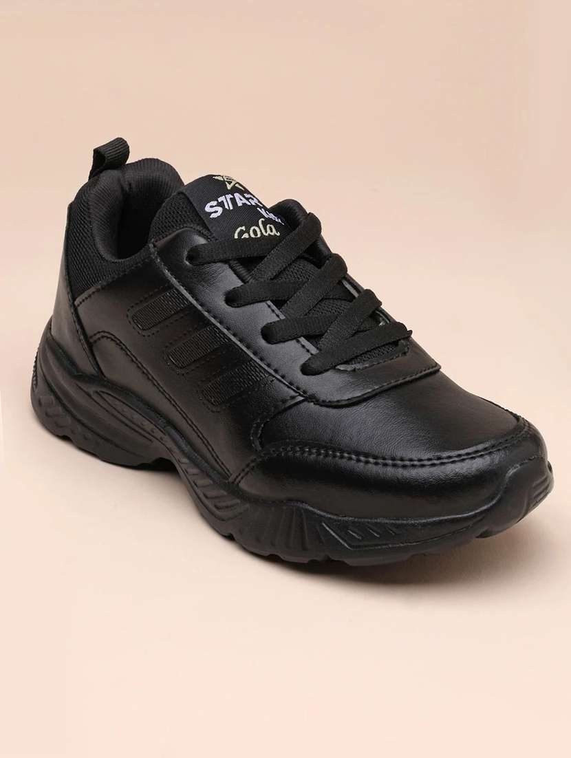 boys solid lace up sports shoes - 22557014 -  Standard Image - 1