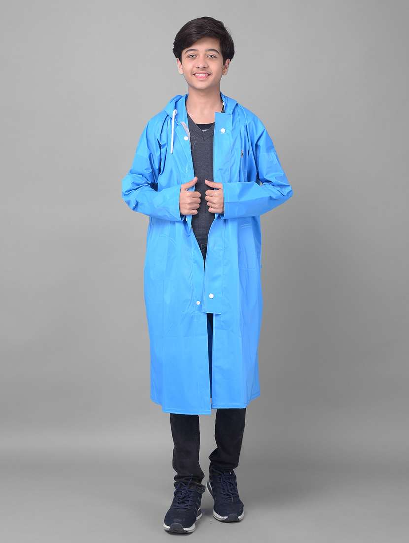 kids solid long sleeves raincoat - 22557157 -  Standard Image - 1