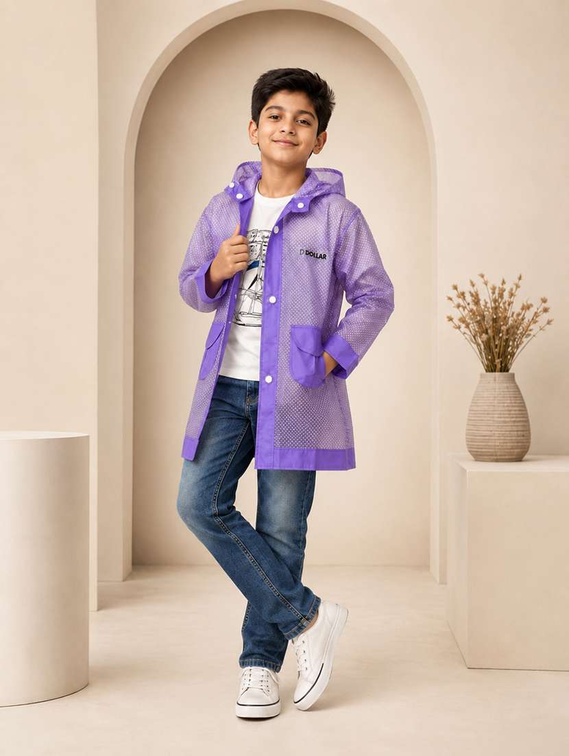 kids printed long sleeves raincoat - 22557167 -  Standard Image - 1