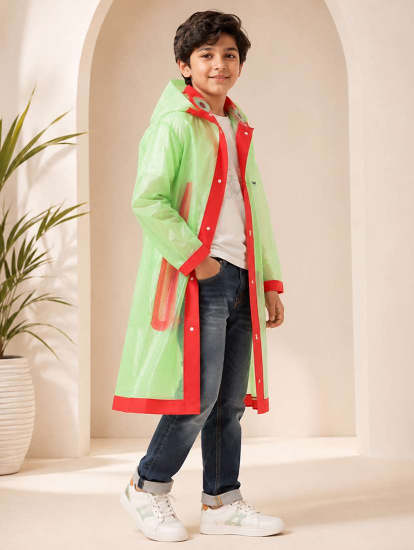kids self design long sleeves raincoat - 22557176 -  Standard Image - 1