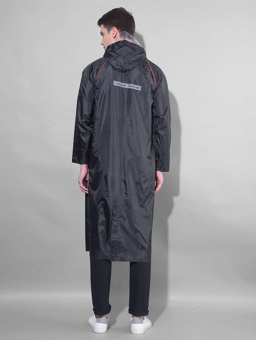 men solid long sleeve hooded raincoat - 22557298 -  Standard Image - 4