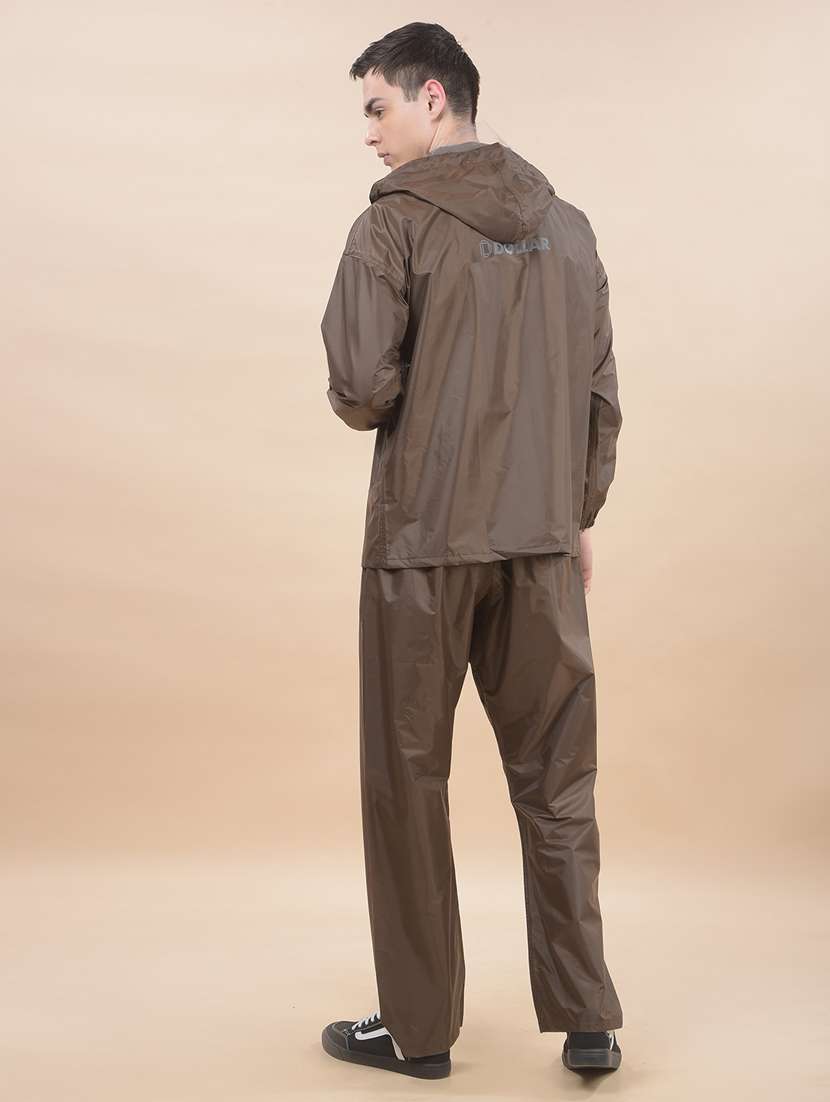 Men Striped Long Sleeve Hooded Rain Suit Set - 22557355 -  Standard Image - 4