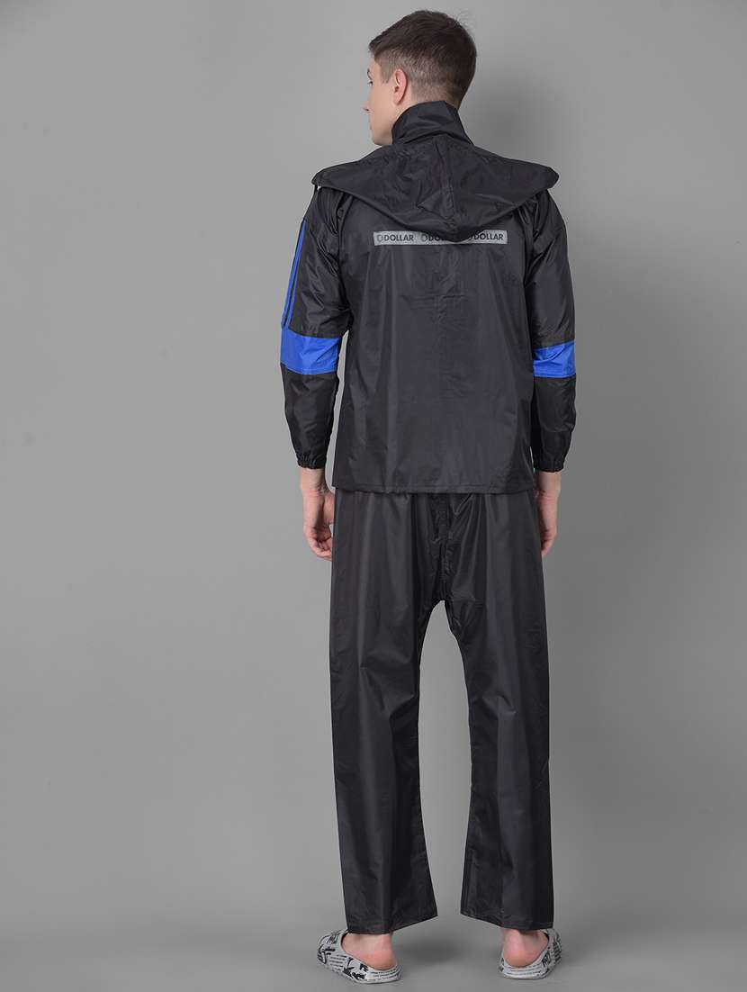 Men Color Block Long Sleeve Hooded Rain Suit Set - 22557389 -  Standard Image - 4