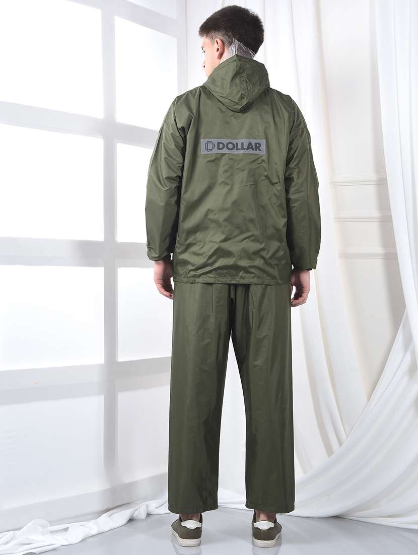 Men Solid Long Sleeve Reversible Rain Suit Set - 22557415 -  Standard Image - 4