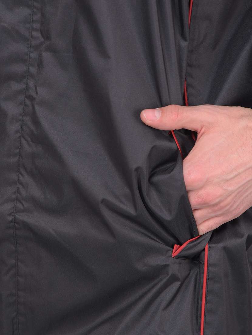 men solid long sleeve hooded rain suit set - 22557535 -  Standard Image - 1