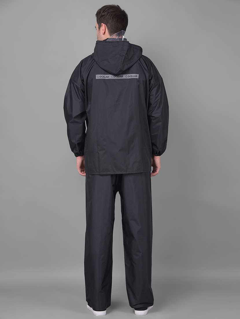 men solid long sleeve hooded rain suit set - 22557555 -  Standard Image - 4