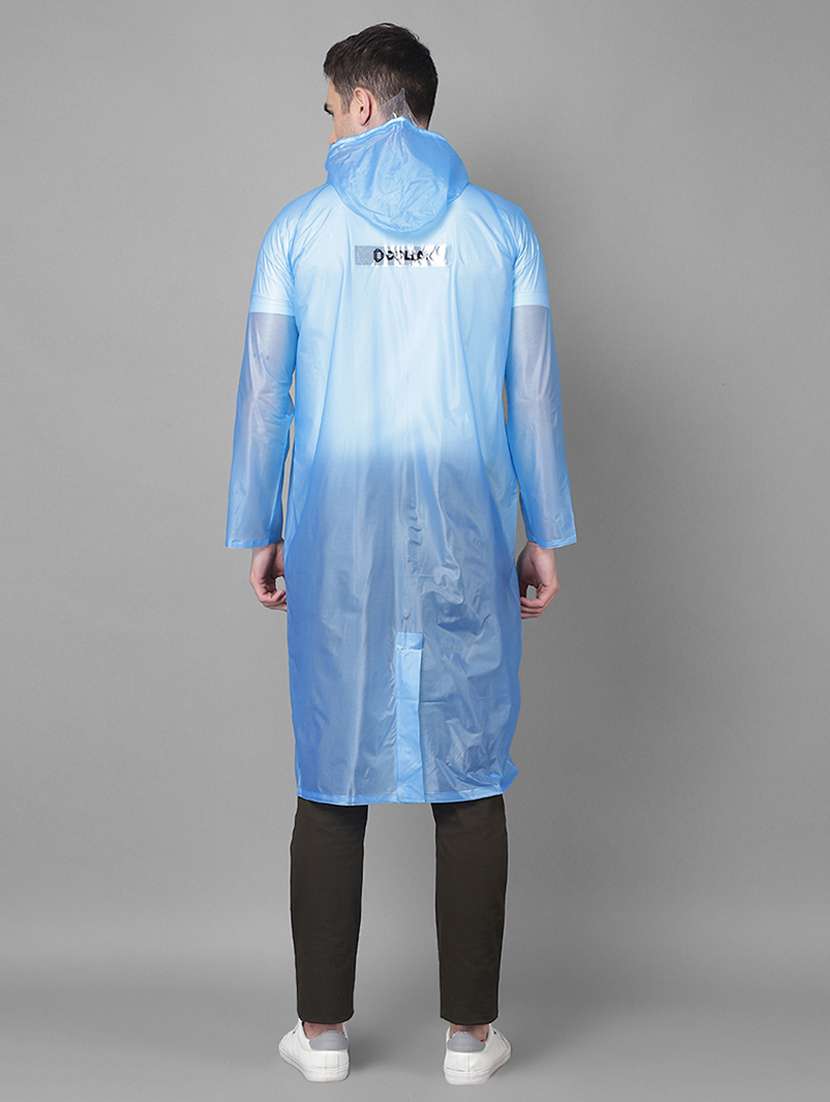 men textured long sleeve hooded raincoat - 22557622 -  Standard Image - 4