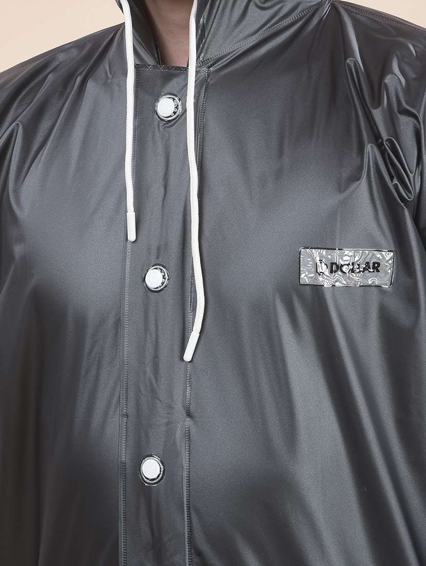 men solid long sleeve hooded raincoat - 22557636 -  Standard Image - 1