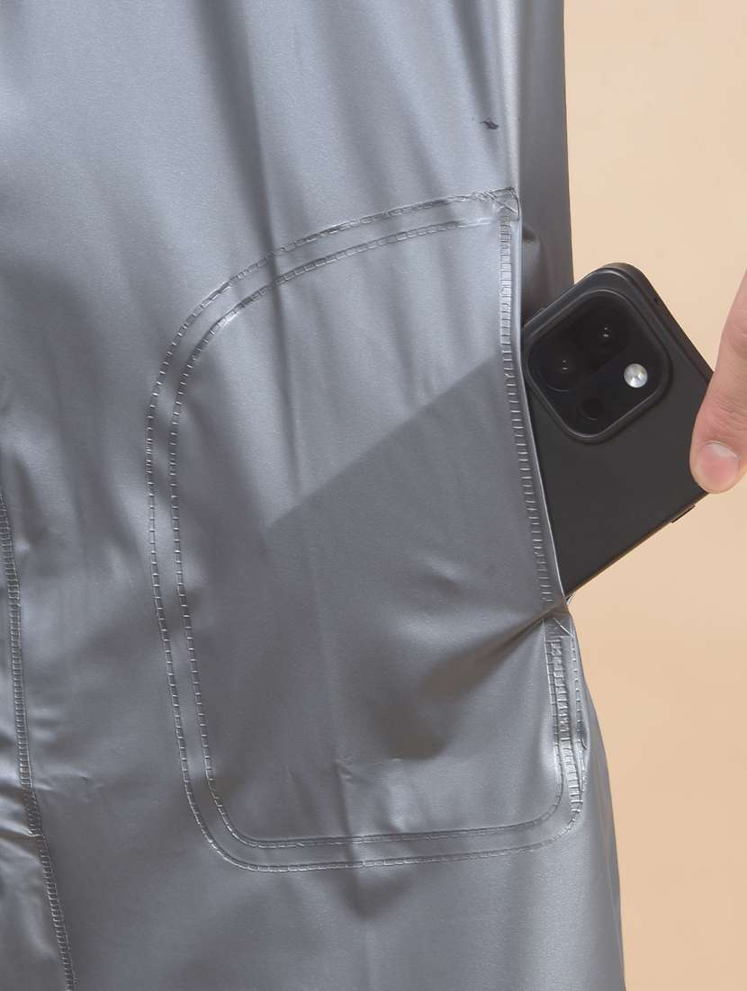 men solid long sleeve hooded raincoat - 22557640 -  Standard Image - 1