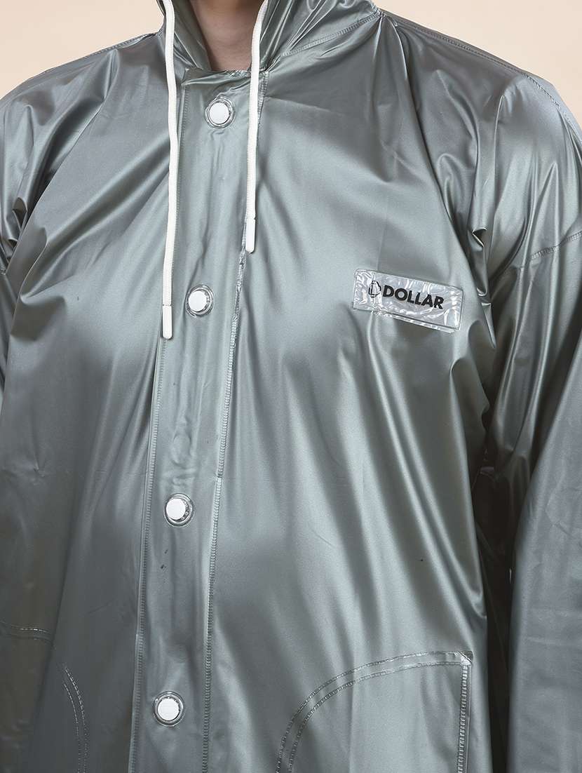 men solid long sleeve hooded raincoat - 22557641 -  Standard Image - 1