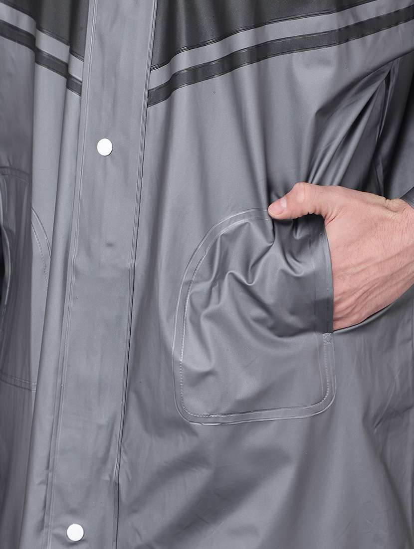 men color block long sleeve raincoat - 22557657 -  Standard Image - 4