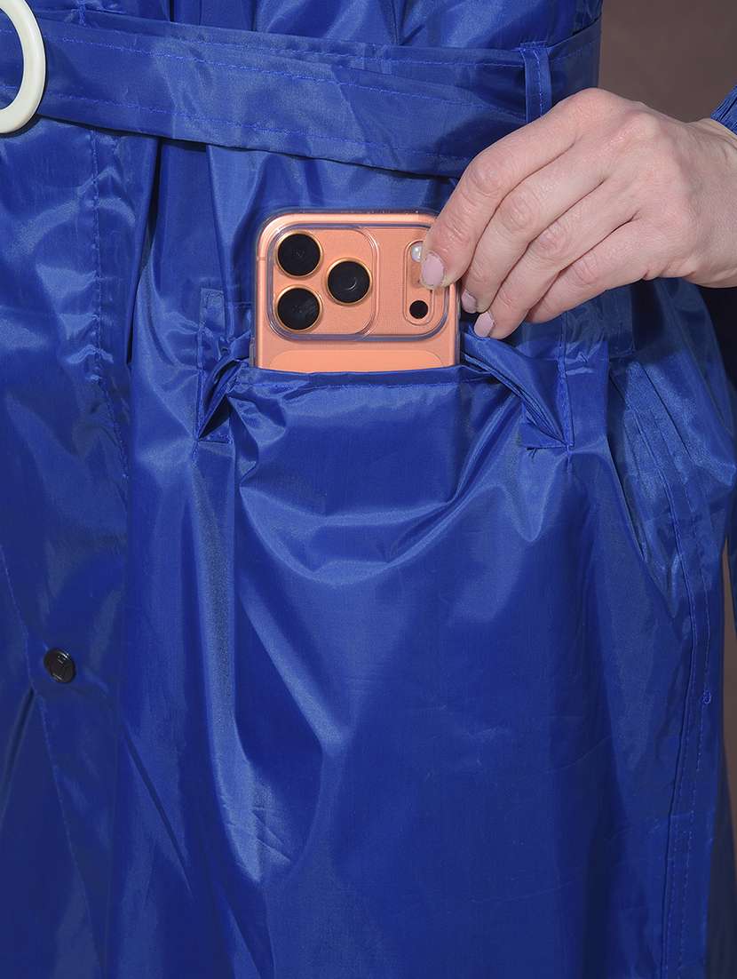 women solid long sleeves raincoat - 22557691 -  Standard Image - 1