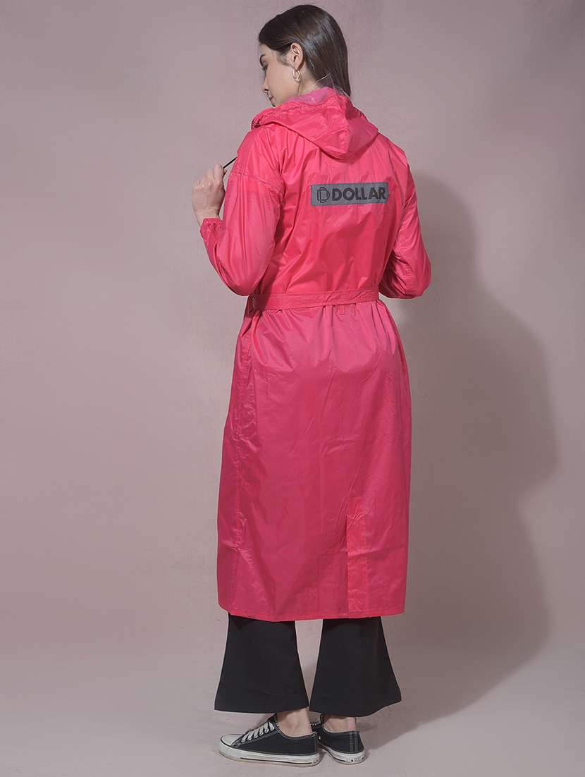 women solid long sleeves raincoat - 22557694 -  Standard Image - 4