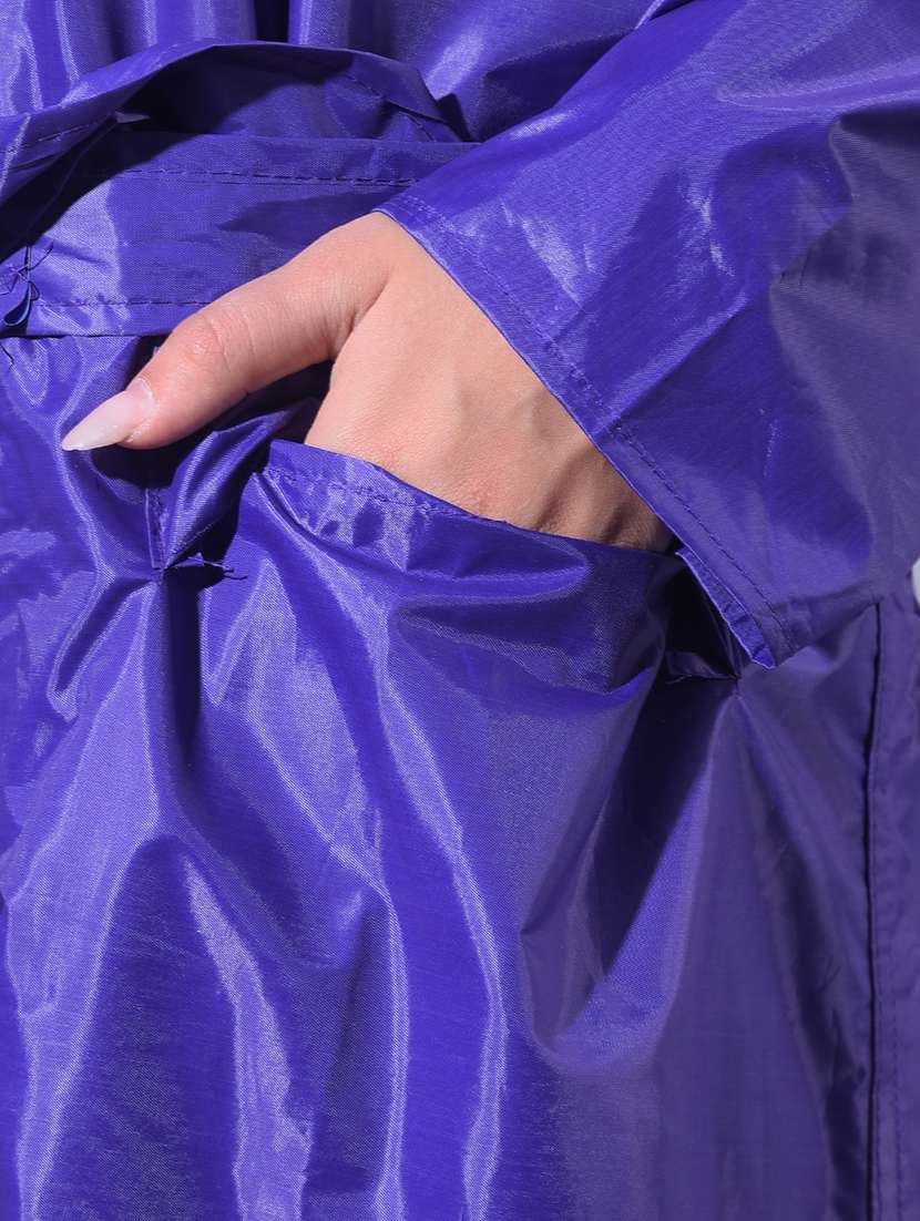 women solid long sleeves raincoat - 22557698 -  Standard Image - 1