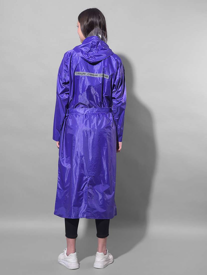 women solid long sleeves raincoat - 22557698 -  Standard Image - 4
