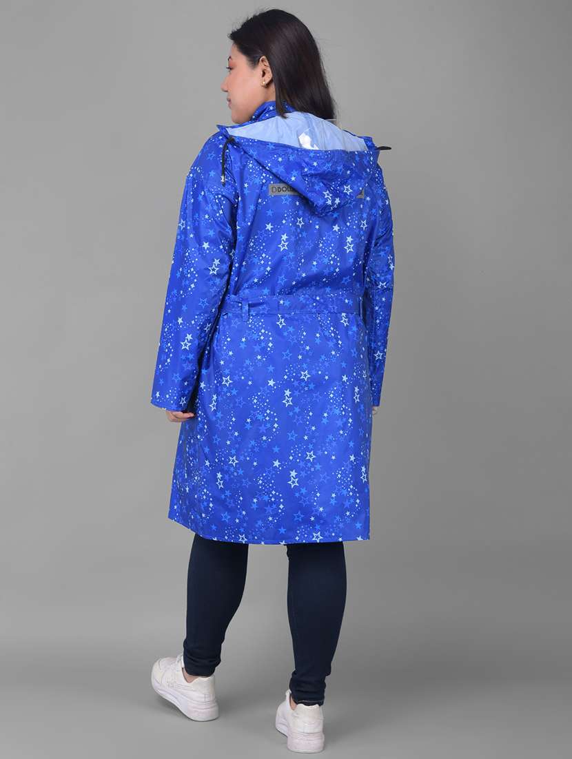Women Printed Long Sleeves Raincoat - 22557700 -  Standard Image - 4