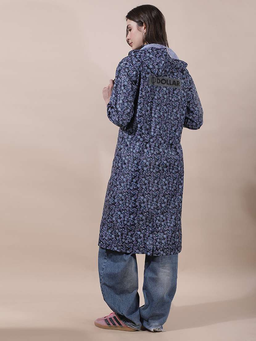women printed long sleeves raincoat - 22557704 -  Standard Image - 4