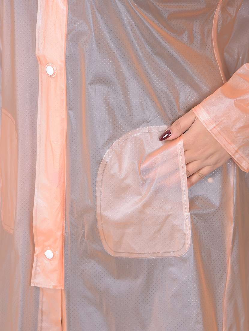 women self design long sleeves raincoat - 22557732 -  Standard Image - 1