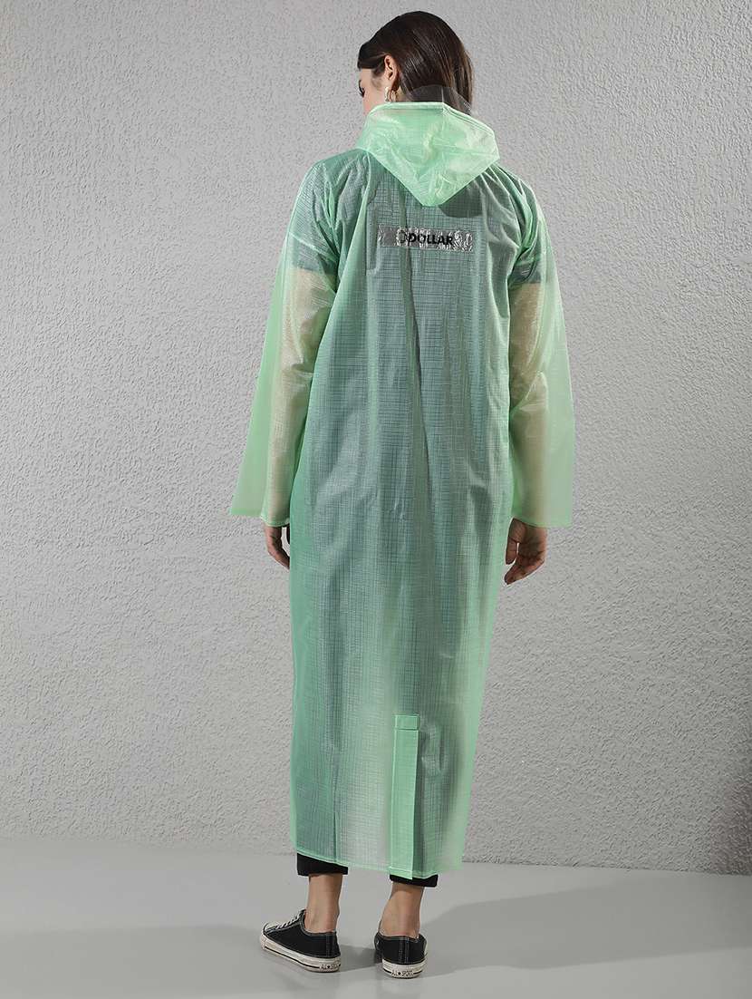 women self design long sleeves raincoat - 22557736 -  Standard Image - 4