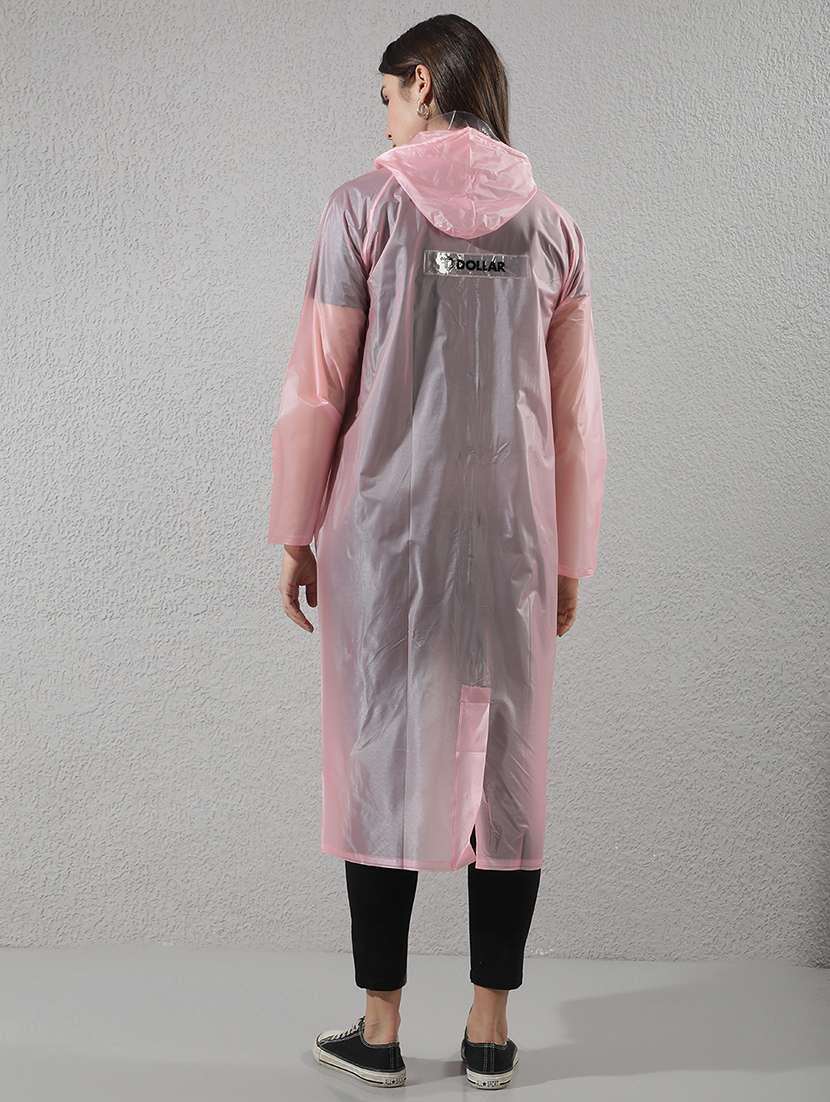 women self design long sleeves raincoat - 22557744 -  Standard Image - 4
