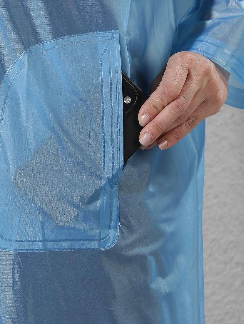 women solid long sleeves raincoat - 22557750 -  Standard Image - 1