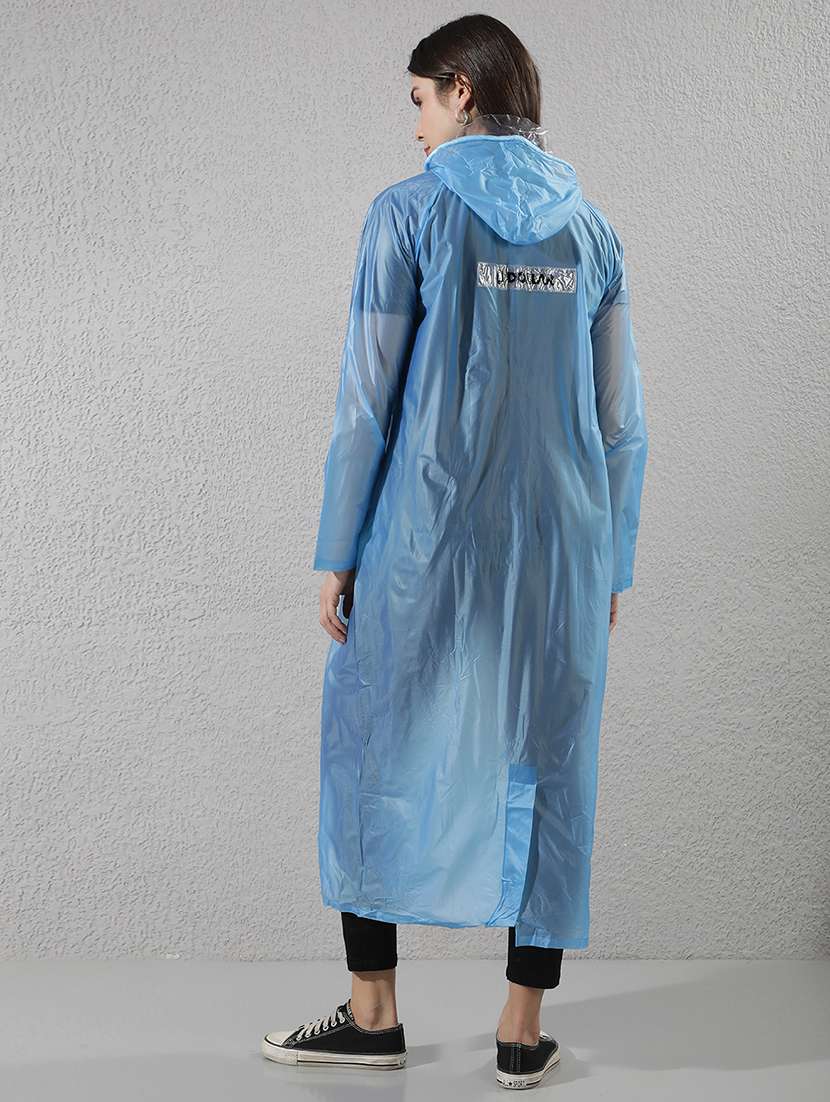 women solid long sleeves raincoat - 22557750 -  Standard Image - 4