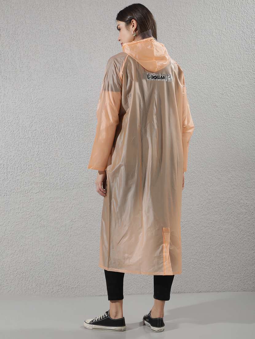 women solid long sleeves raincoat - 22557752 -  Standard Image - 4