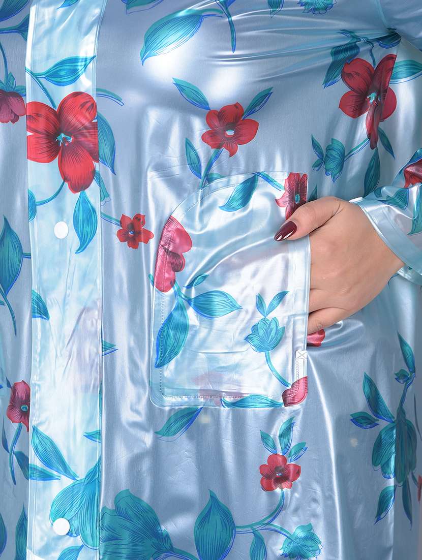 women printed long sleeves raincoat - 22557775 -  Standard Image - 4