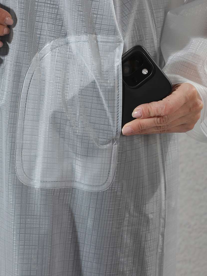 women self design long sleeves raincoat - 22557779 -  Standard Image - 1