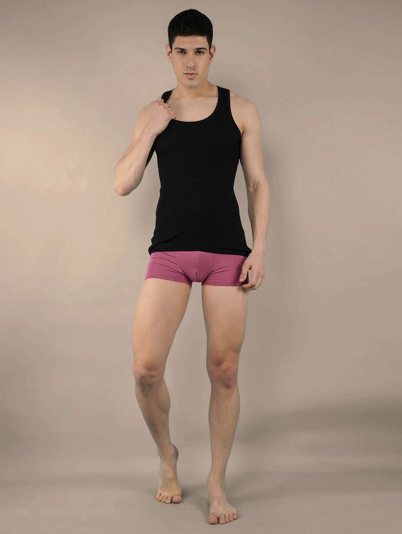 men pack of 3 solid sleeveless vest - 22557839 -  Standard Image - 4