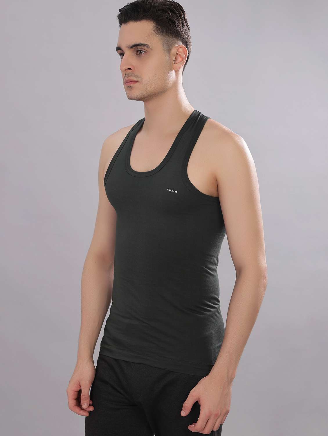 men pack of 2 solid sleeveless vest - 22557941 -  Standard Image - 1