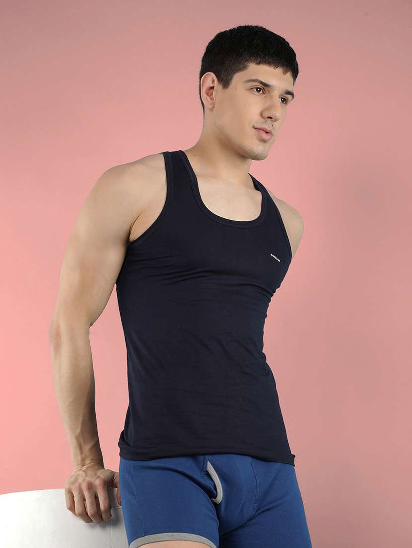 men pack of 3 solid sleeveless vest - 22557967 -  Standard Image - 1