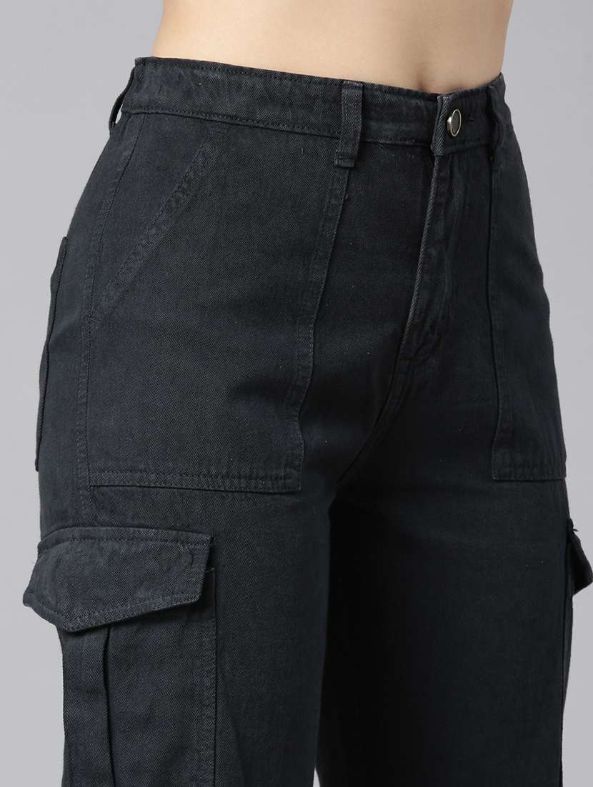 Women Washed High Rise Cargo Pant - 22558220 -  Standard Image - 1