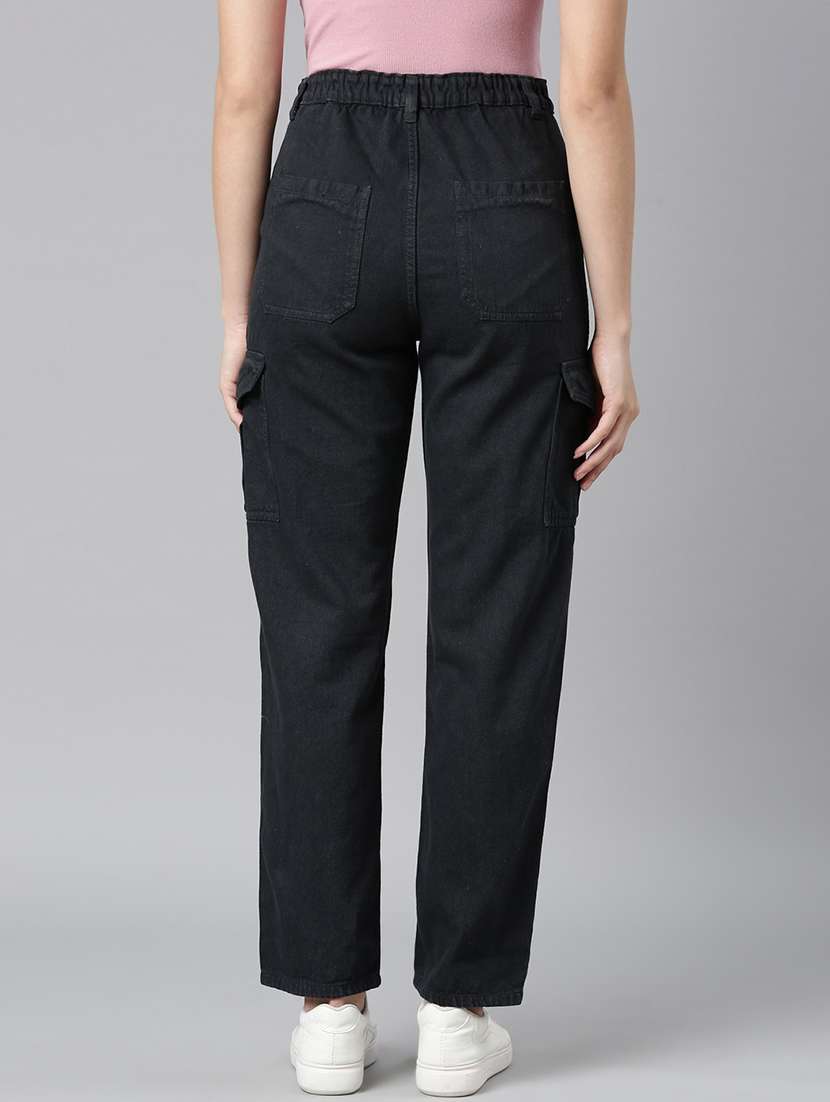 Women Washed High Rise Cargo Pant - 22558220 -  Standard Image - 4