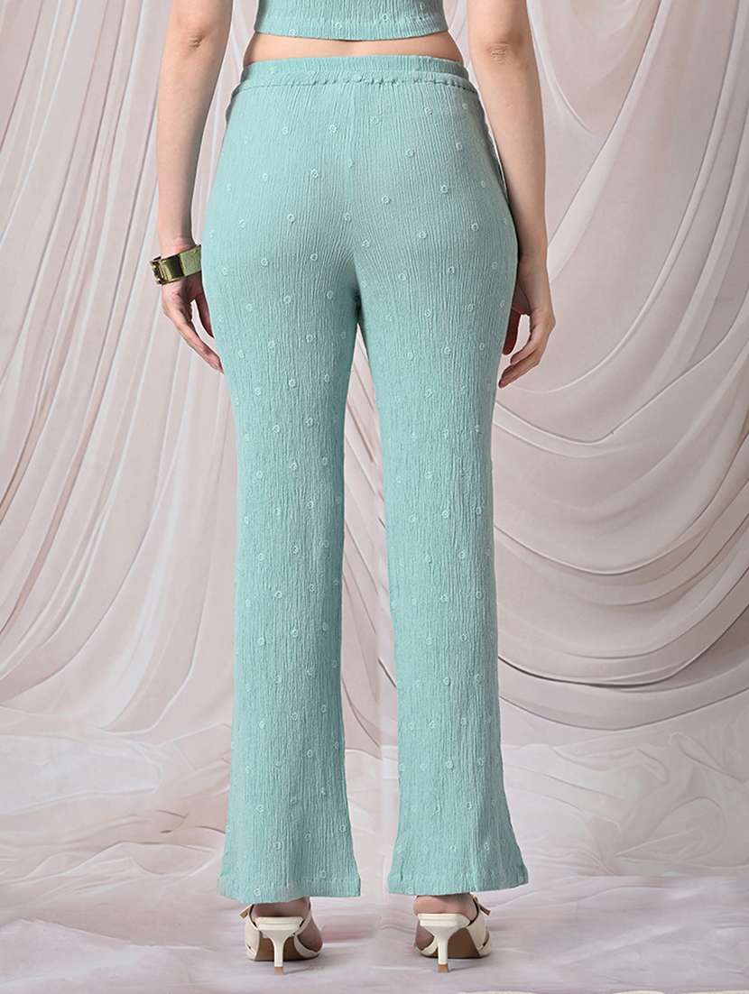 Women Embroidered Mid Rise Straight Trouser - 22558269 -  Standard Image - 4