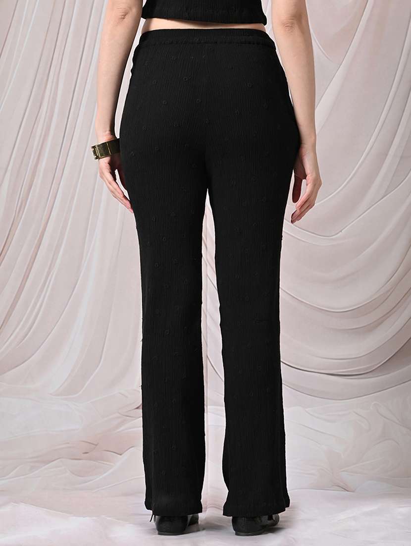 women embroidered mid rise straight trouser - 22558271 -  Standard Image - 4