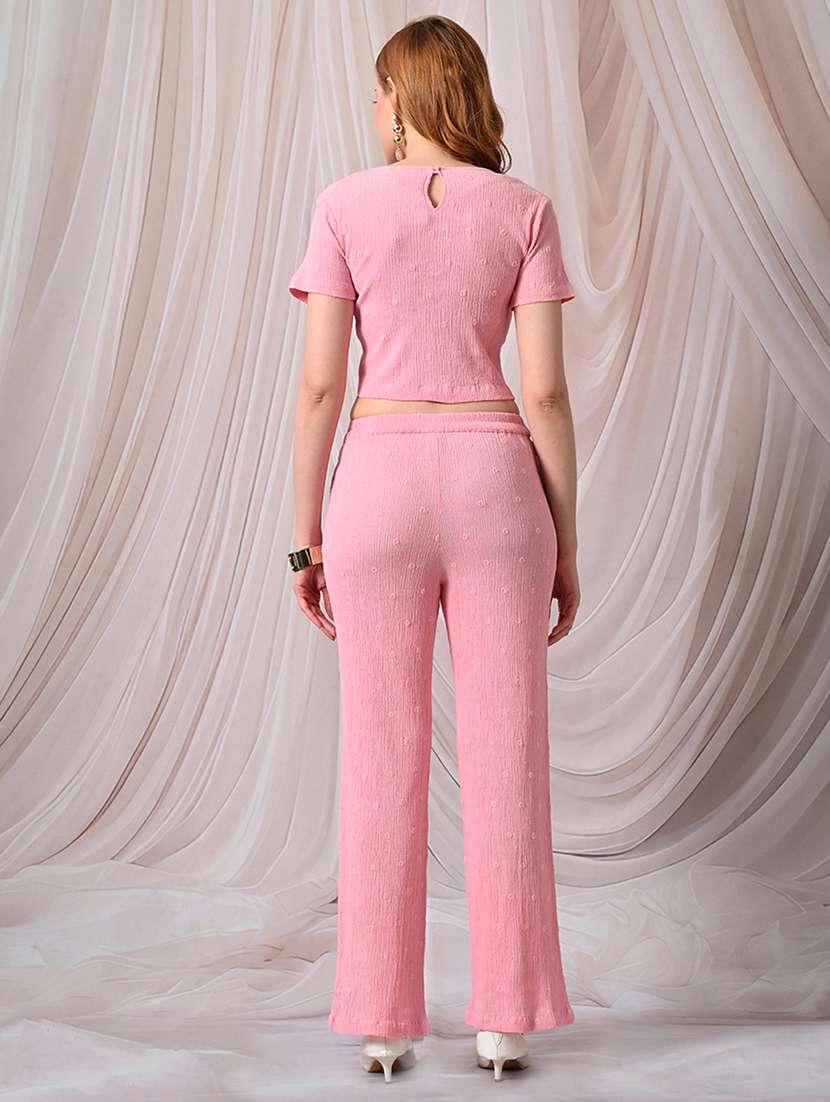 women embroidered round neck top and trouser co-ord  set - 22558278 -  Standard Image - 4