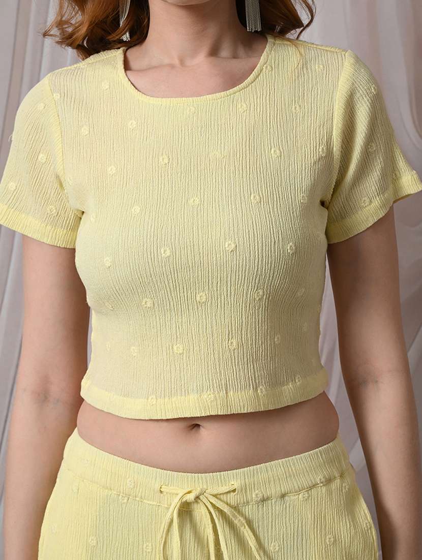 Women Embroidered Round Neck Top And Trouser Co-ord Set - 22558280 -  Standard Image - 1