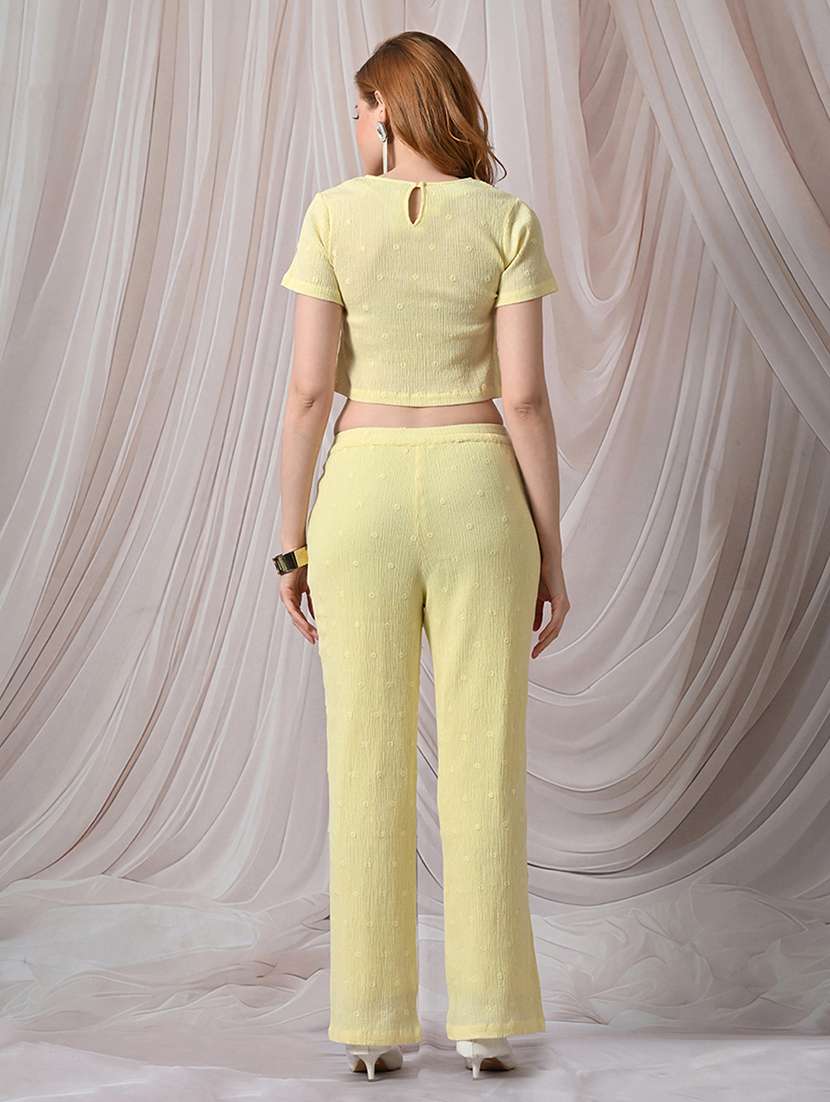 Women Embroidered Round Neck Top And Trouser Co-ord Set - 22558280 -  Standard Image - 4