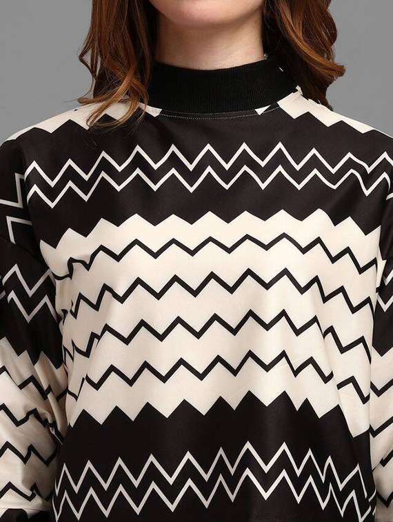women printed long sleeves top and skirt co-ord set - 22558297 -  Standard Image - 1