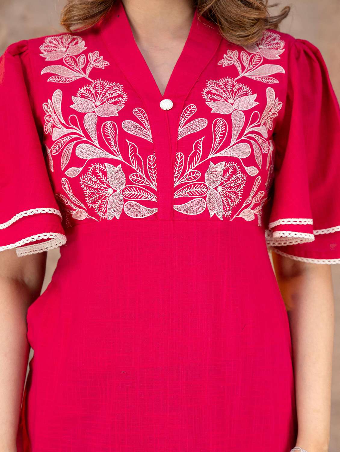 Women Embroidered Flared Sleeves Tiered Dress - 22558306 -  Standard Image - 1