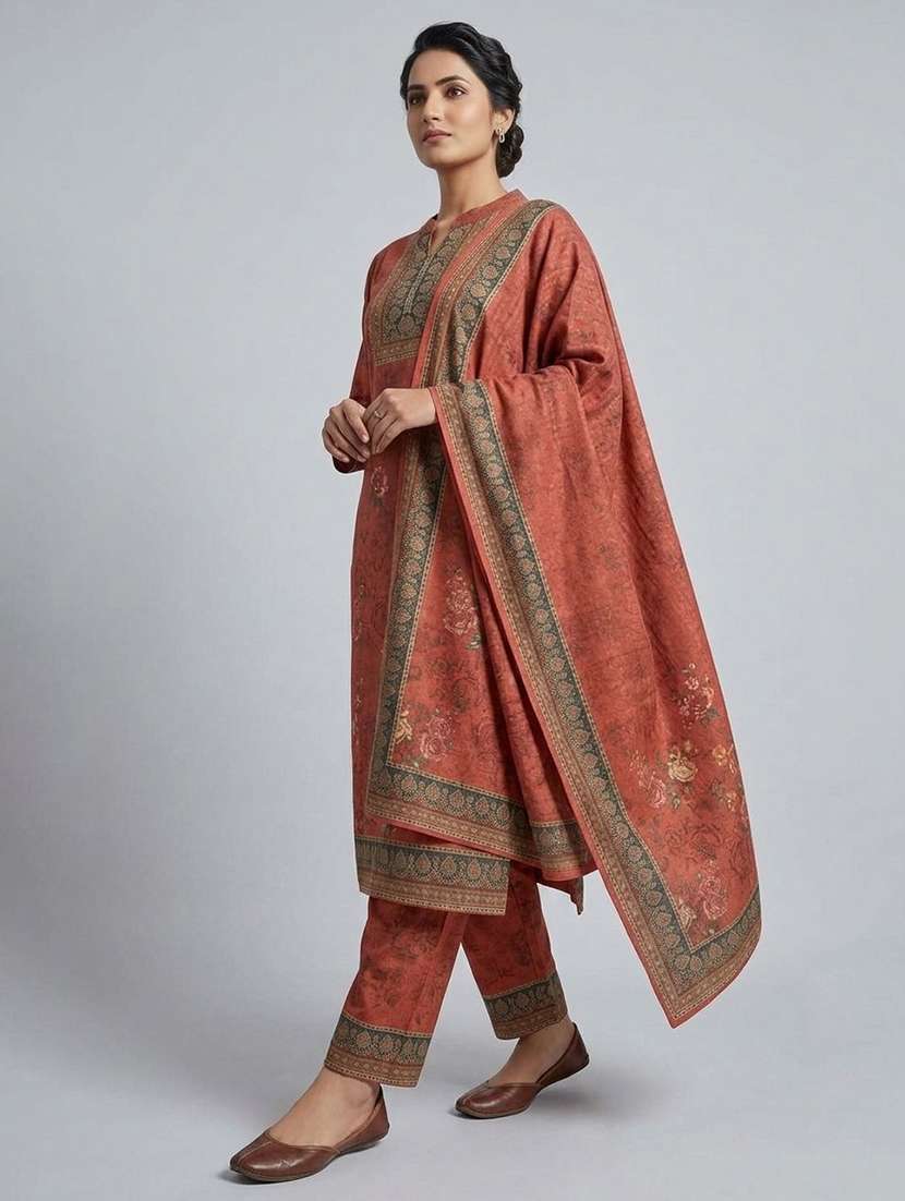 women floral long sleeve kurta pant with dupatta set - 22558331 -  Standard Image - 1
