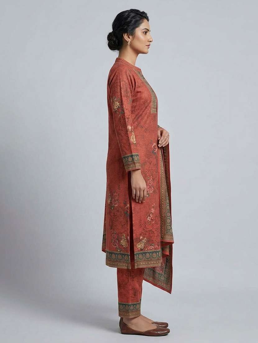women floral long sleeve kurta pant with dupatta set - 22558331 -  Standard Image - 4