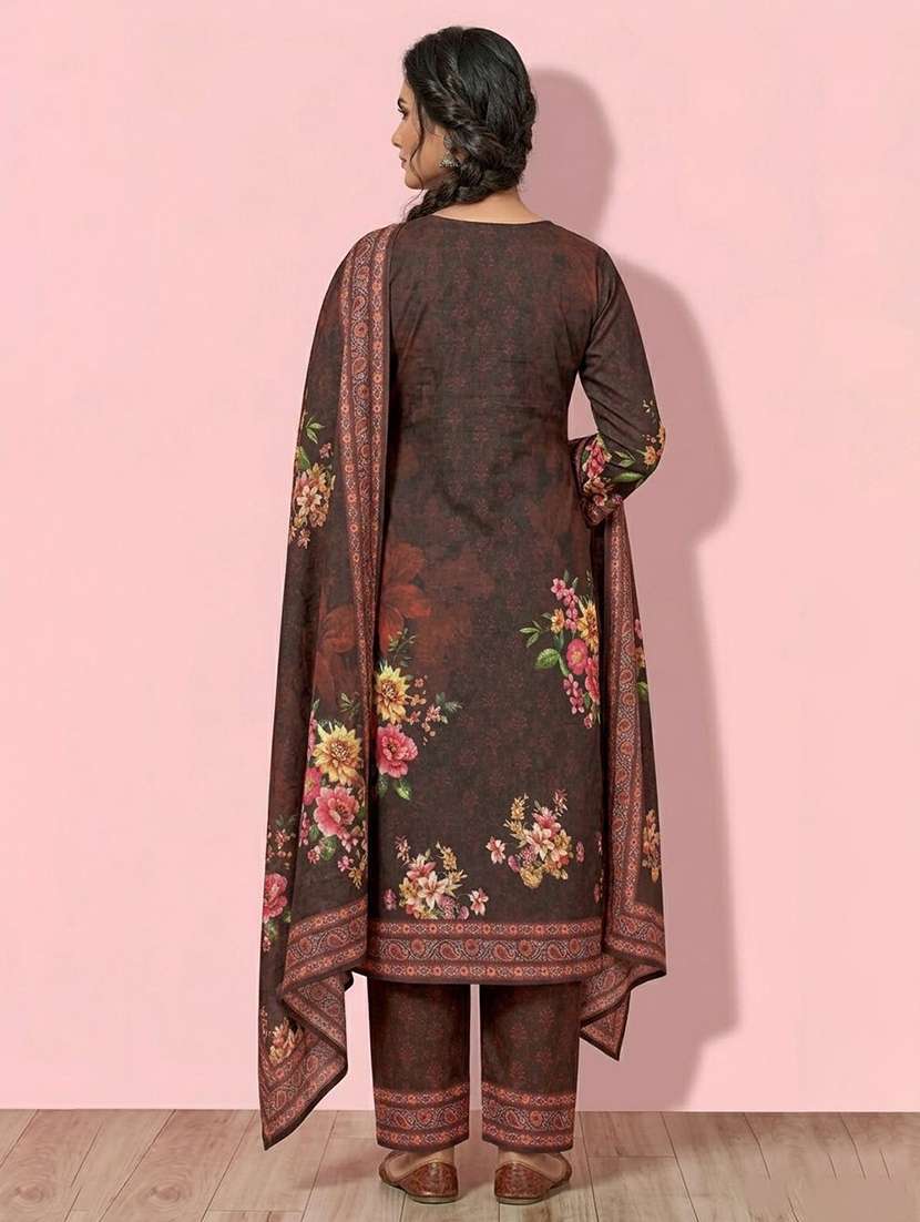 women printed long sleeve kurta pant with dupatta set - 22558333 -  Standard Image - 4