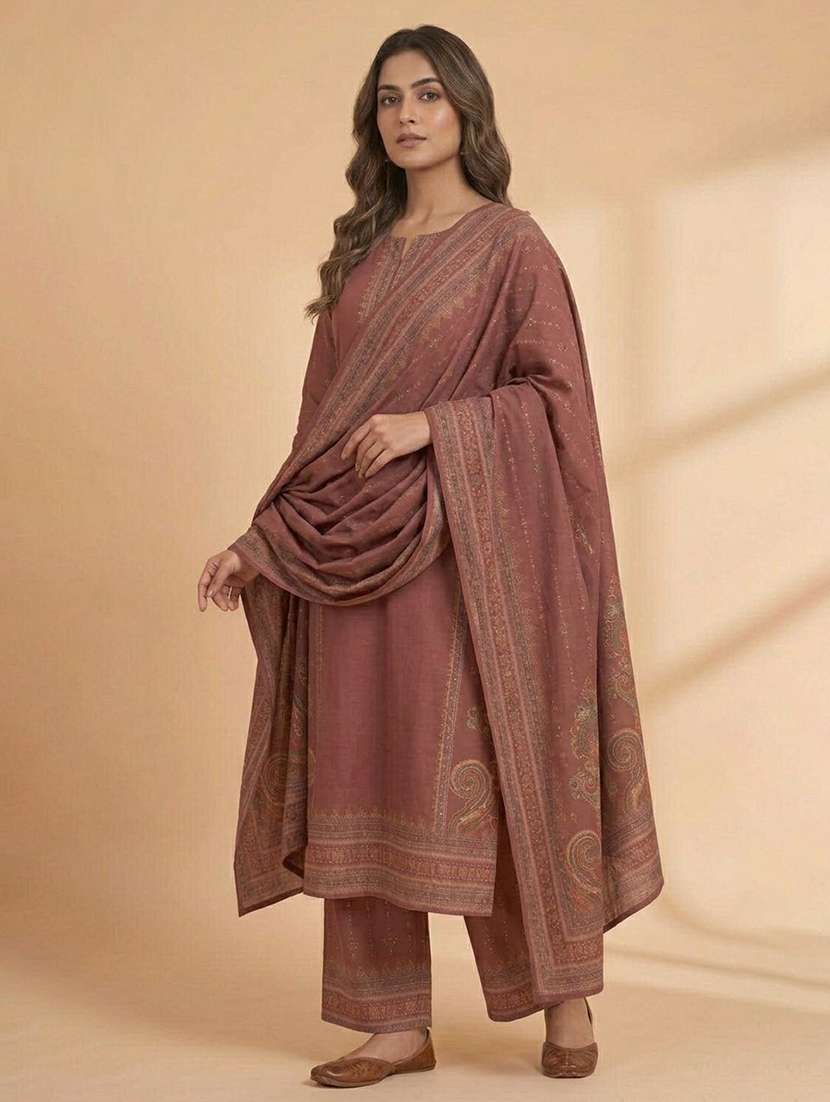 women printed long sleeve kurta pant with dupatta set - 22558335 -  Standard Image - 1