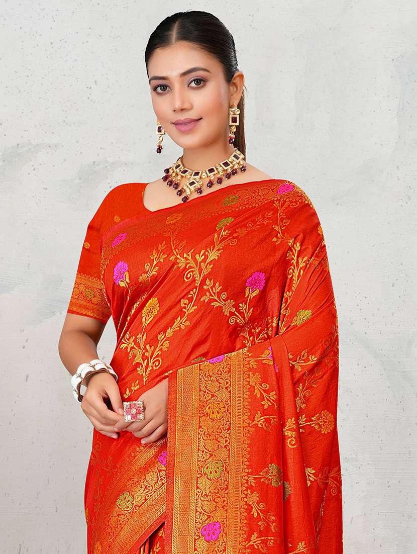 women self design banarasi saree with blouse - 22558368 -  Standard Image - 1