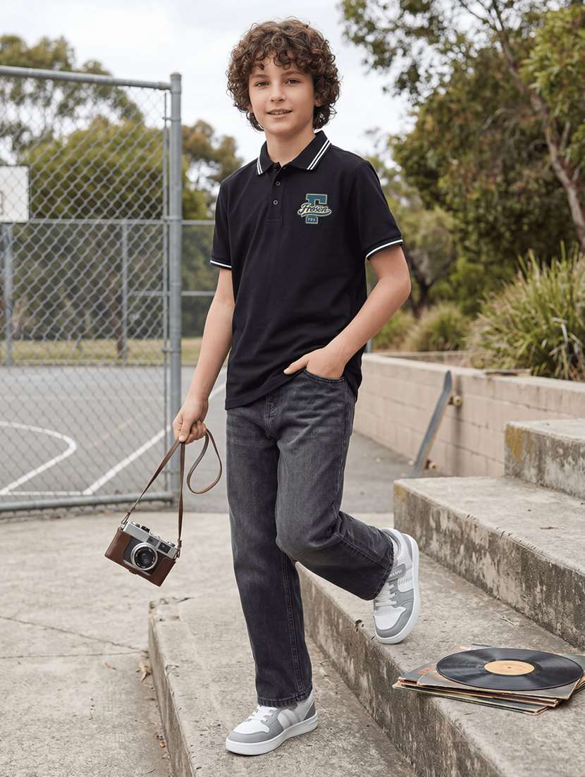 boys printed short sleeves polo t-shirt - 22558455 -  Standard Image - 4
