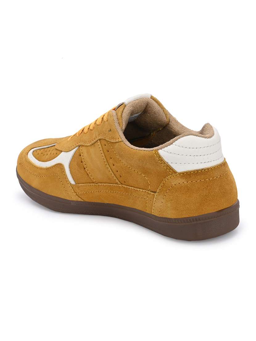 men mustard lace up sneaker - 22558505 -  Standard Image - 4