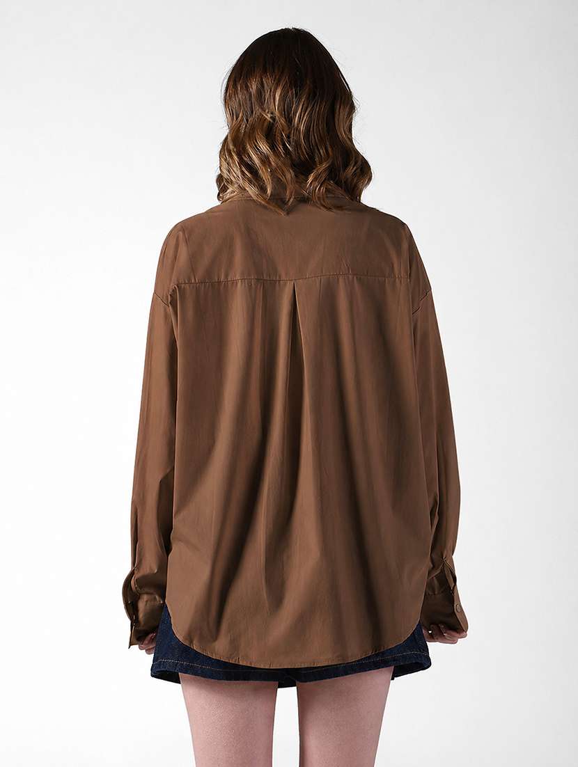 Women Embellished Long Sleeves Oversized Shirt - 22558584 -  Standard Image - 4